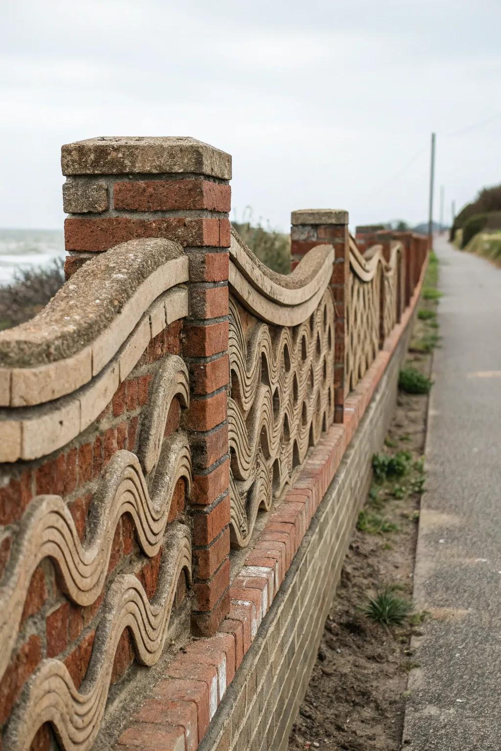Undulating patterns inject a whimsical flow to block barriers.