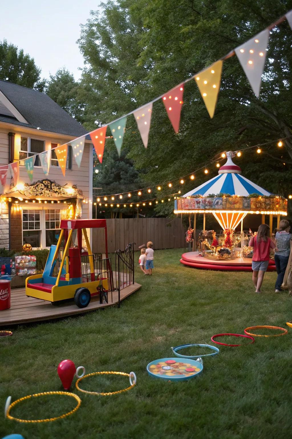 Turn your backyard into a lively carnival playground.