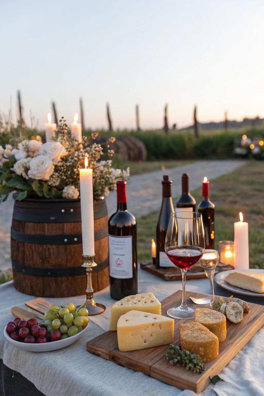 Savor fine wines and great company in a softly lit setting.