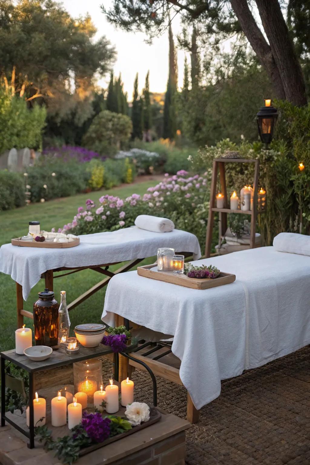 Relax with a tranquil spa day in your own backyard.