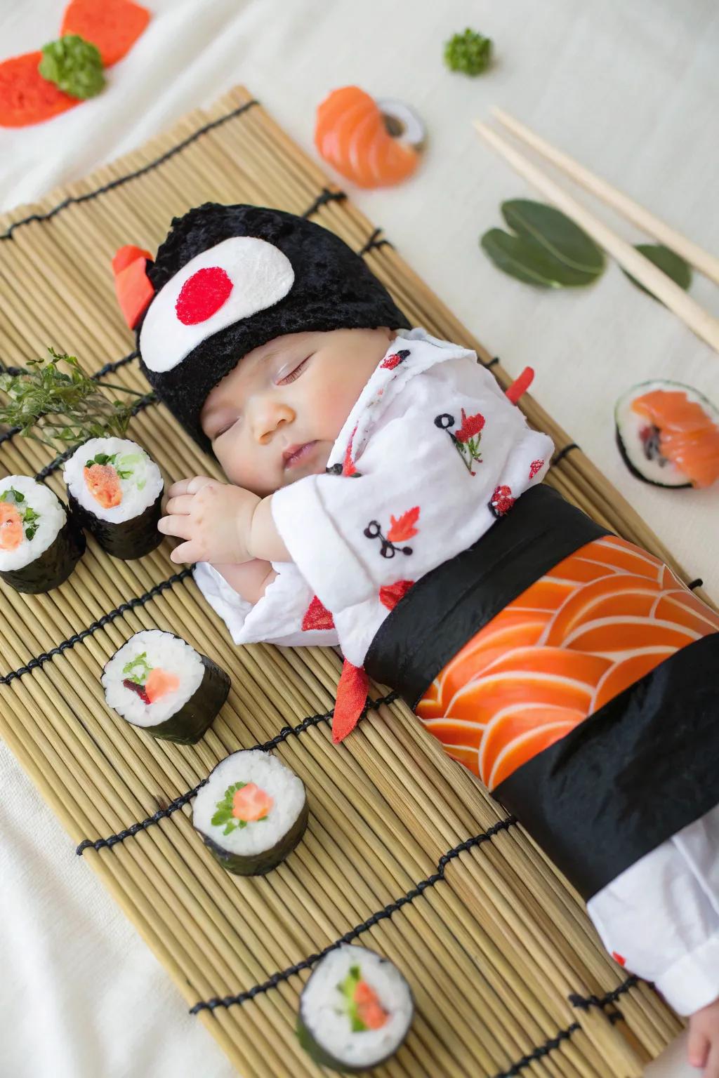It's Seaweed time! This adorable roll looks way too cute to eat.