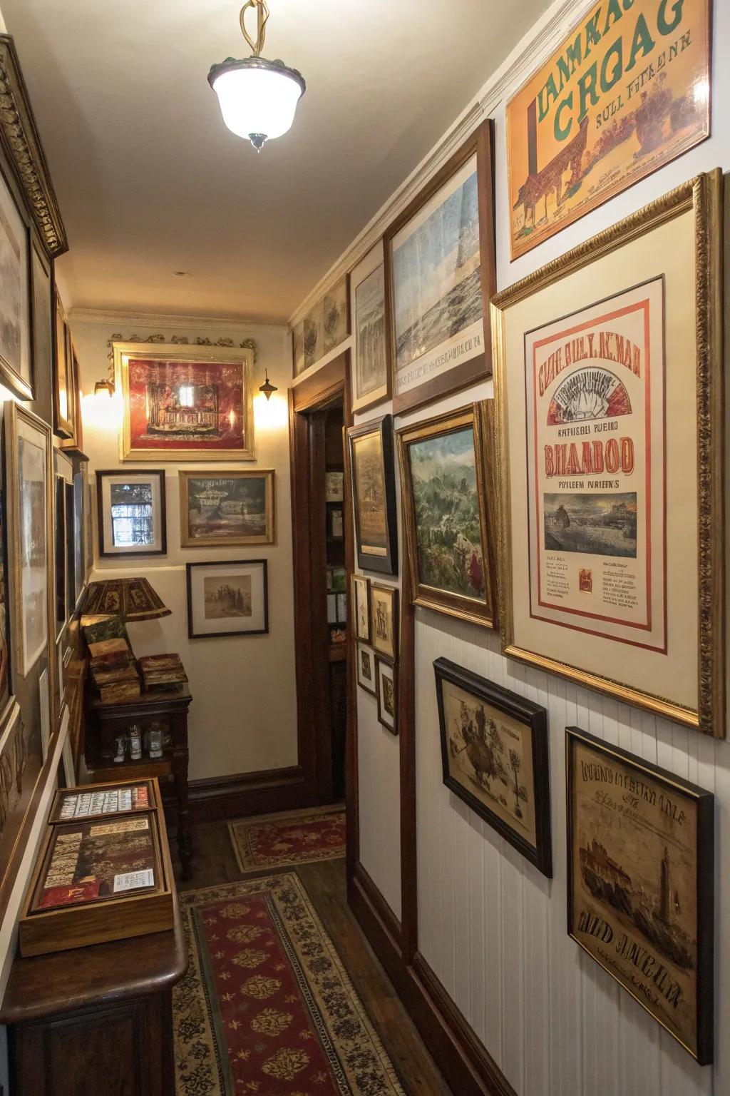 This small cigar lounge is given character by personal touches like artwork.