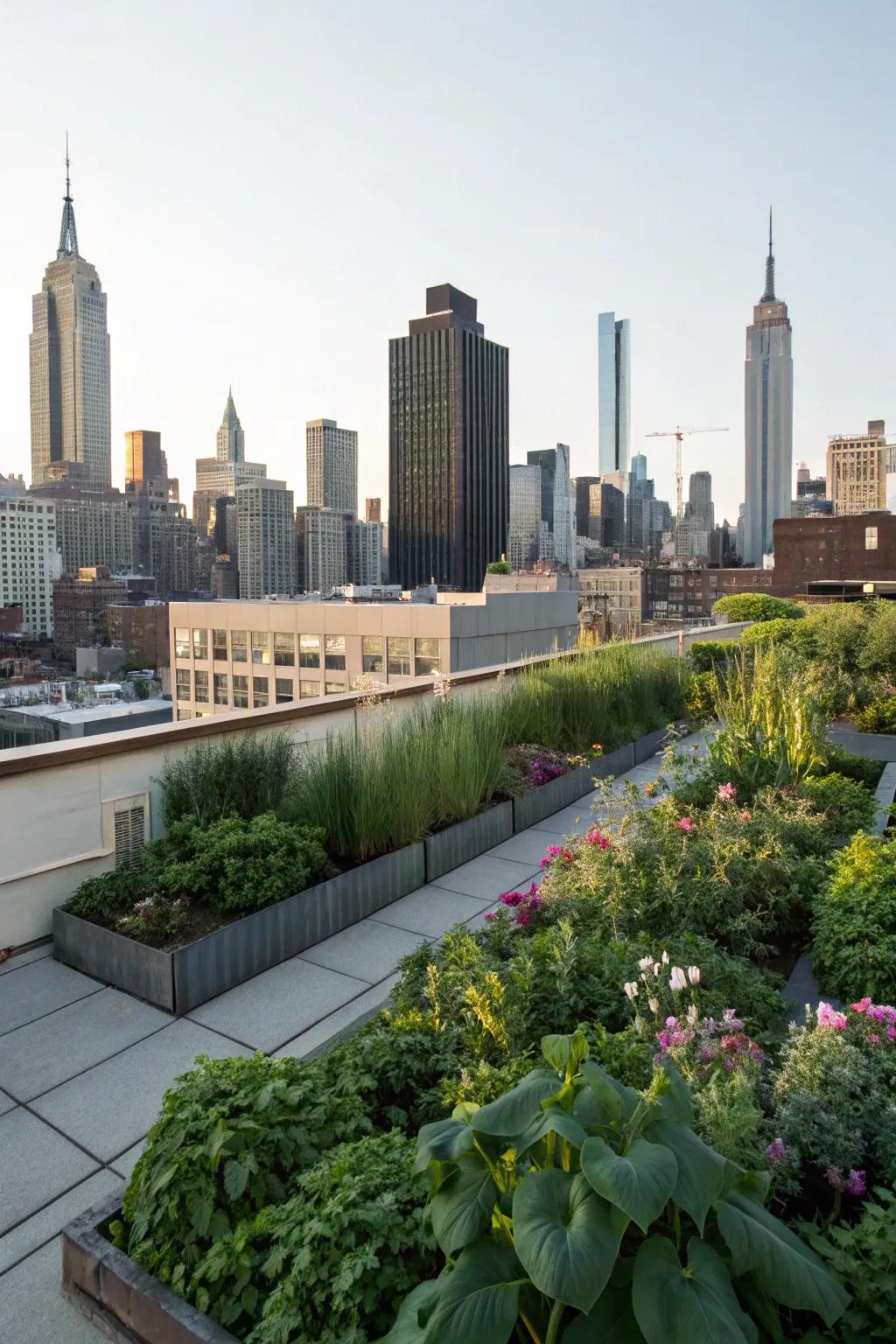 Vegetated roofs bring nature and sustainability to urban homes.