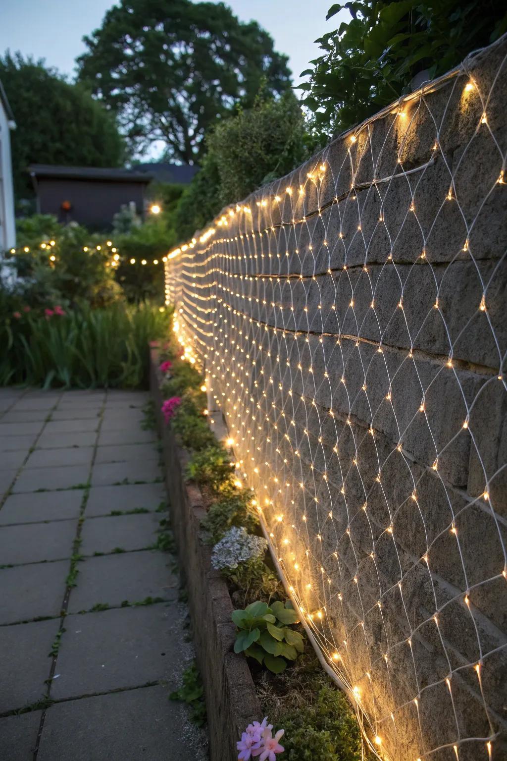 Blanket large areas with net lighting.