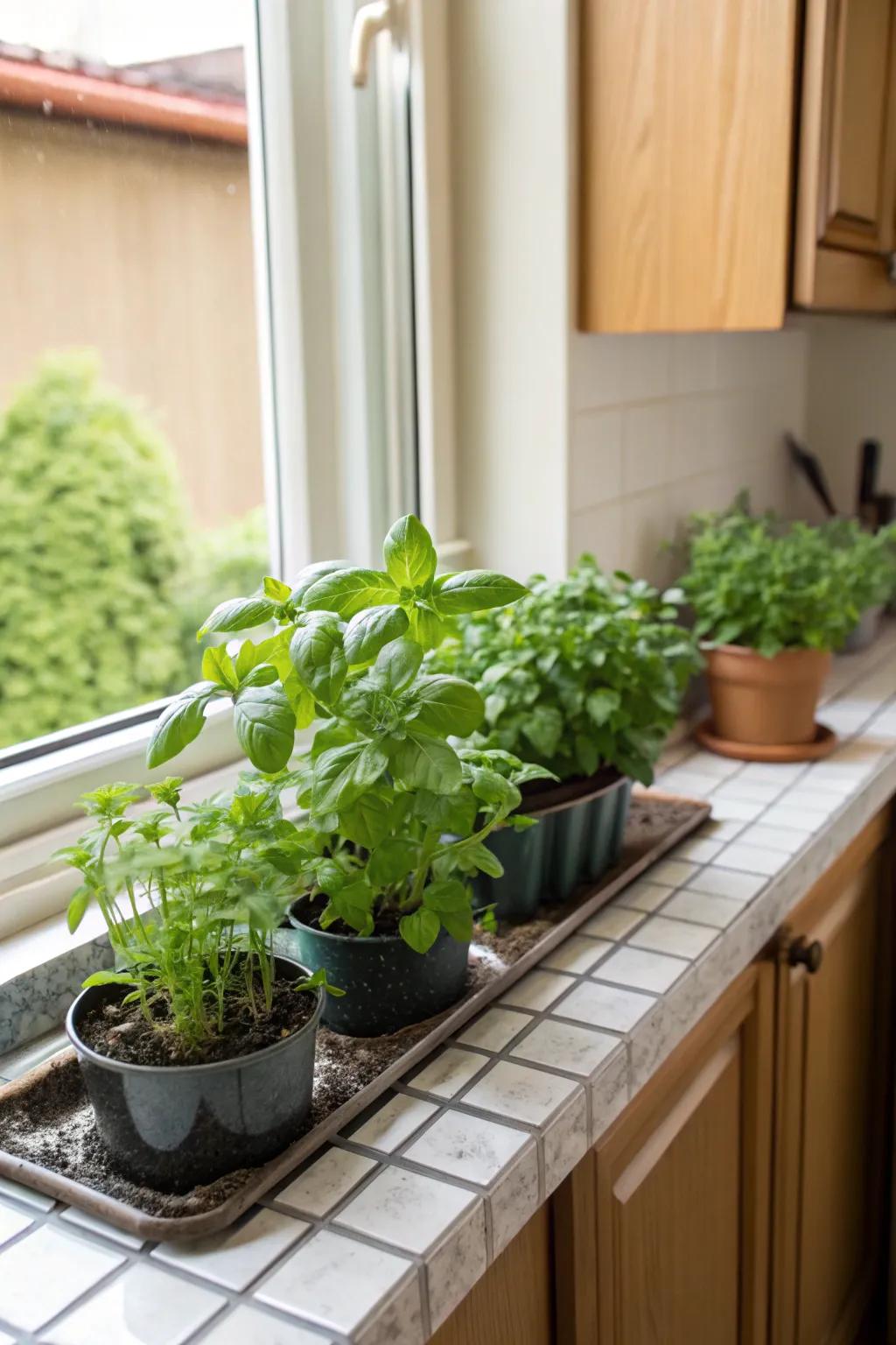 Enjoy fresh herbs with an indoor spice garden.