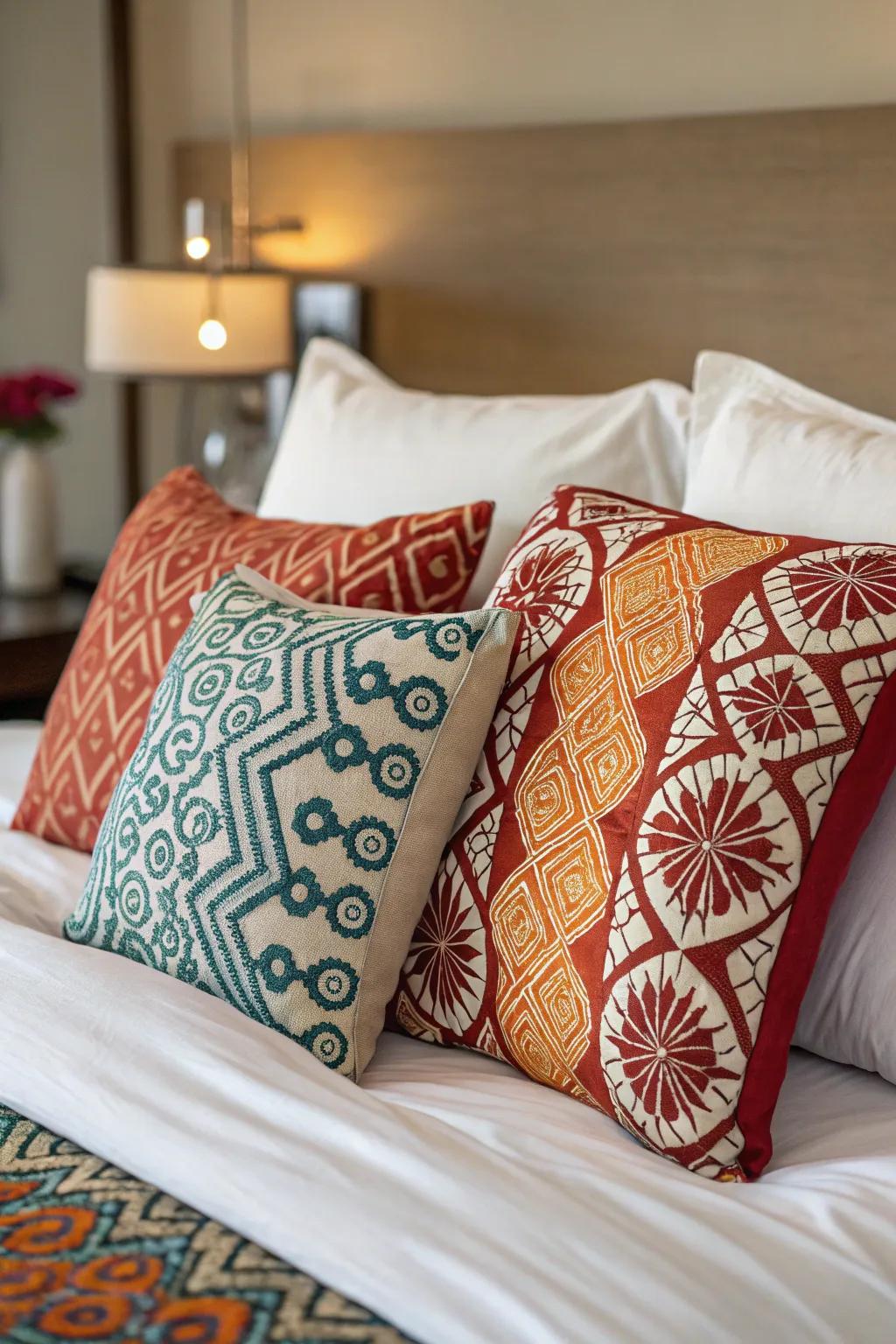 Make a statement with bold accent cushions that reflect your personal style.