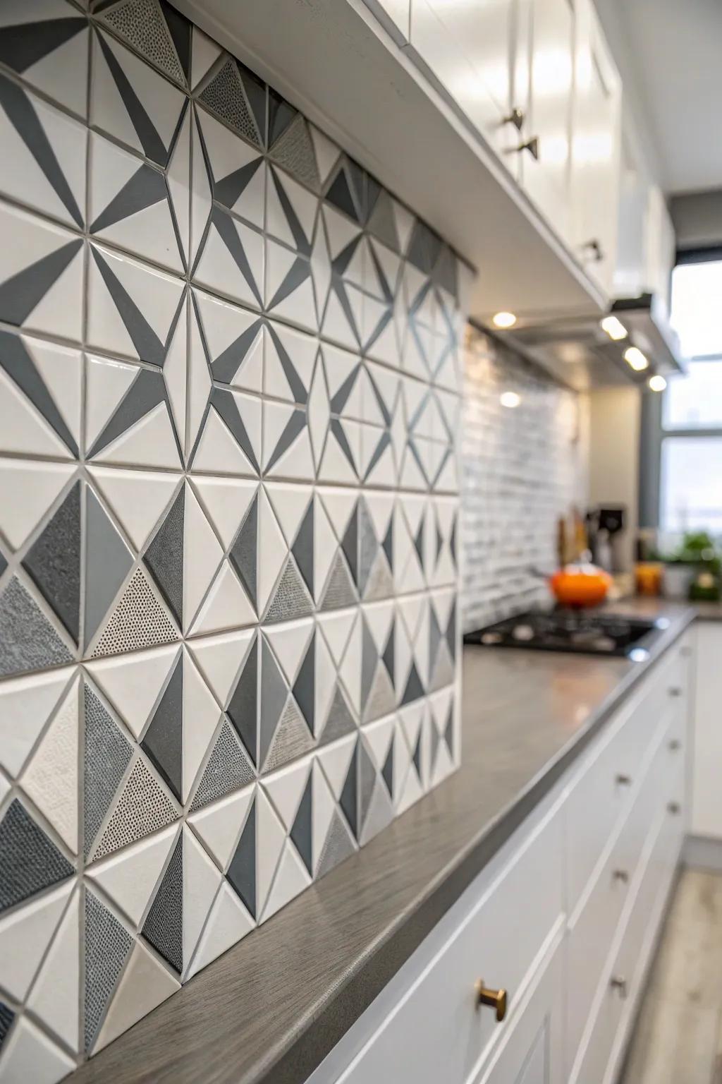 Adhesive tiles provide a fast makeover without the high cost.