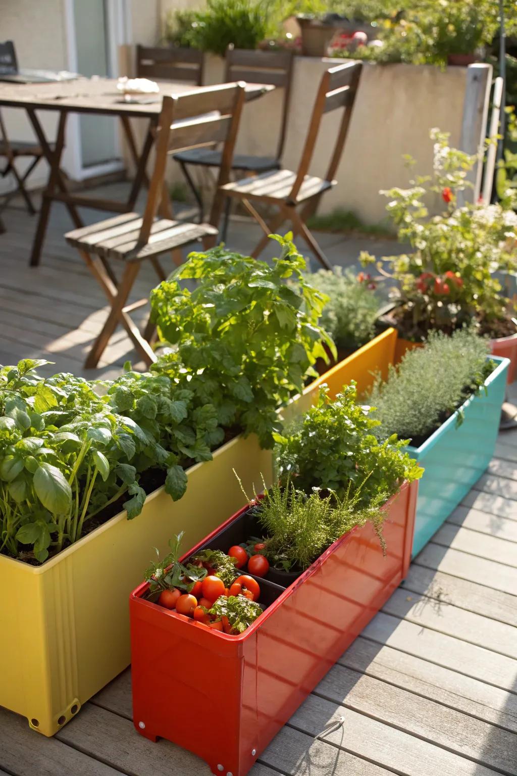 Containers bring adaptability and flair, ideal for patios and balconies.