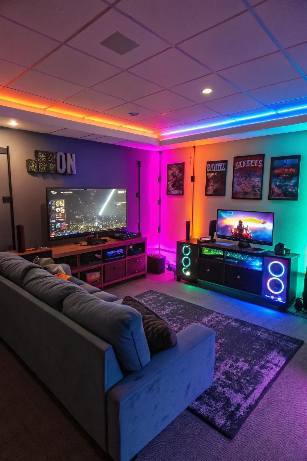 RGB lighting introduces a vibrant element to any gaming area.