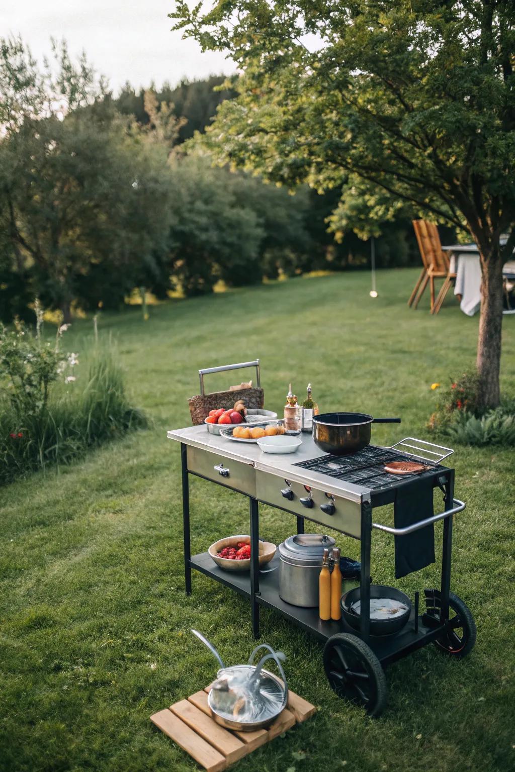 Relish the freedom to cook anywhere with a portable station.
