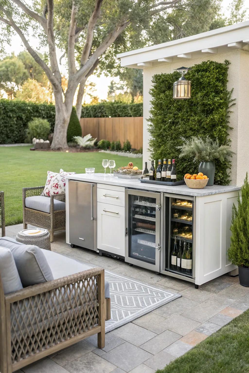 Keep your guests refreshed using a convenient refreshment station.