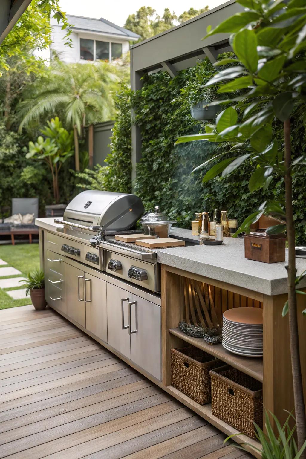 Grill like a professional with a station crafted for ultimate ease.