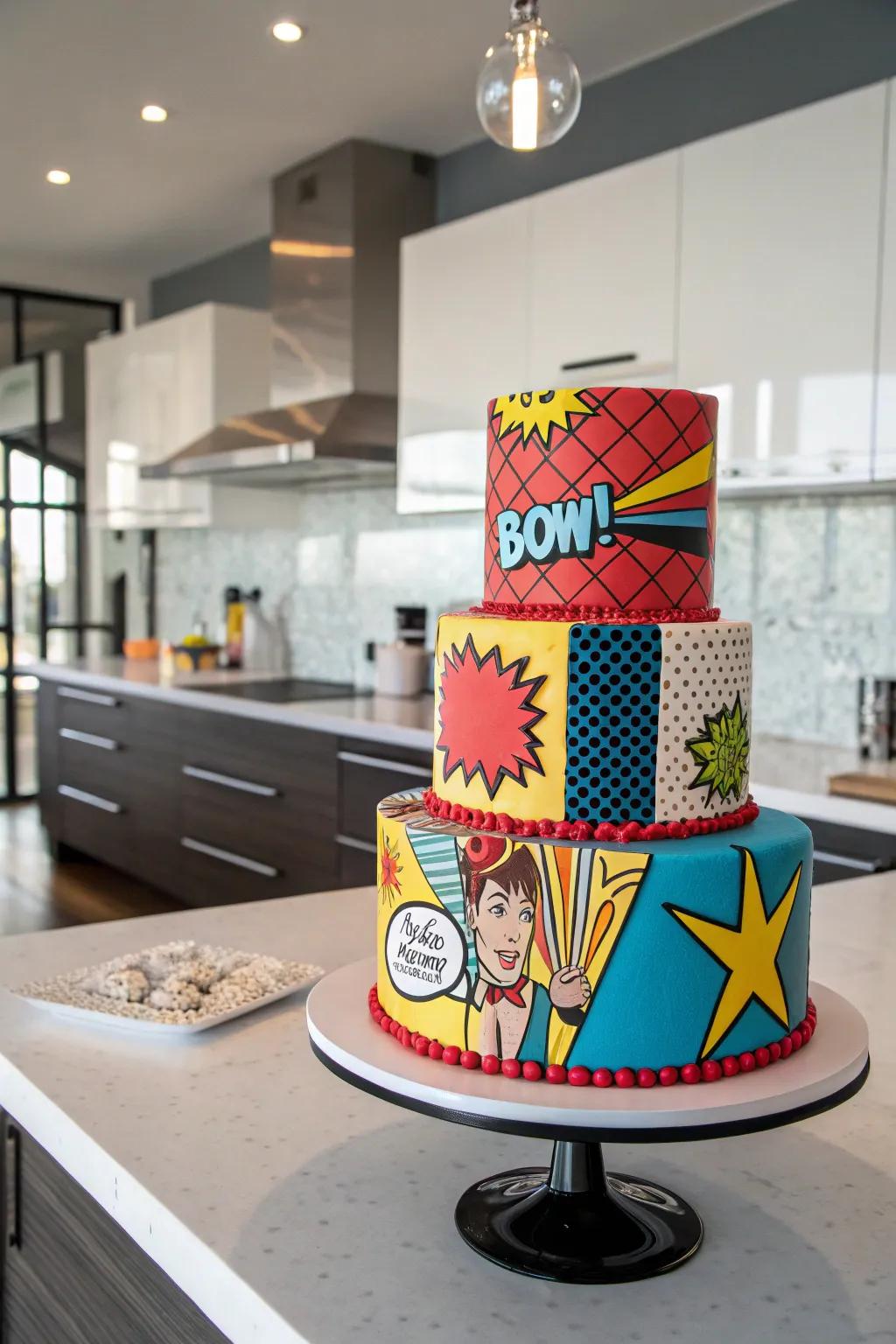 Pop Art cakes are tailored for those who adore bold and whimsical designs.