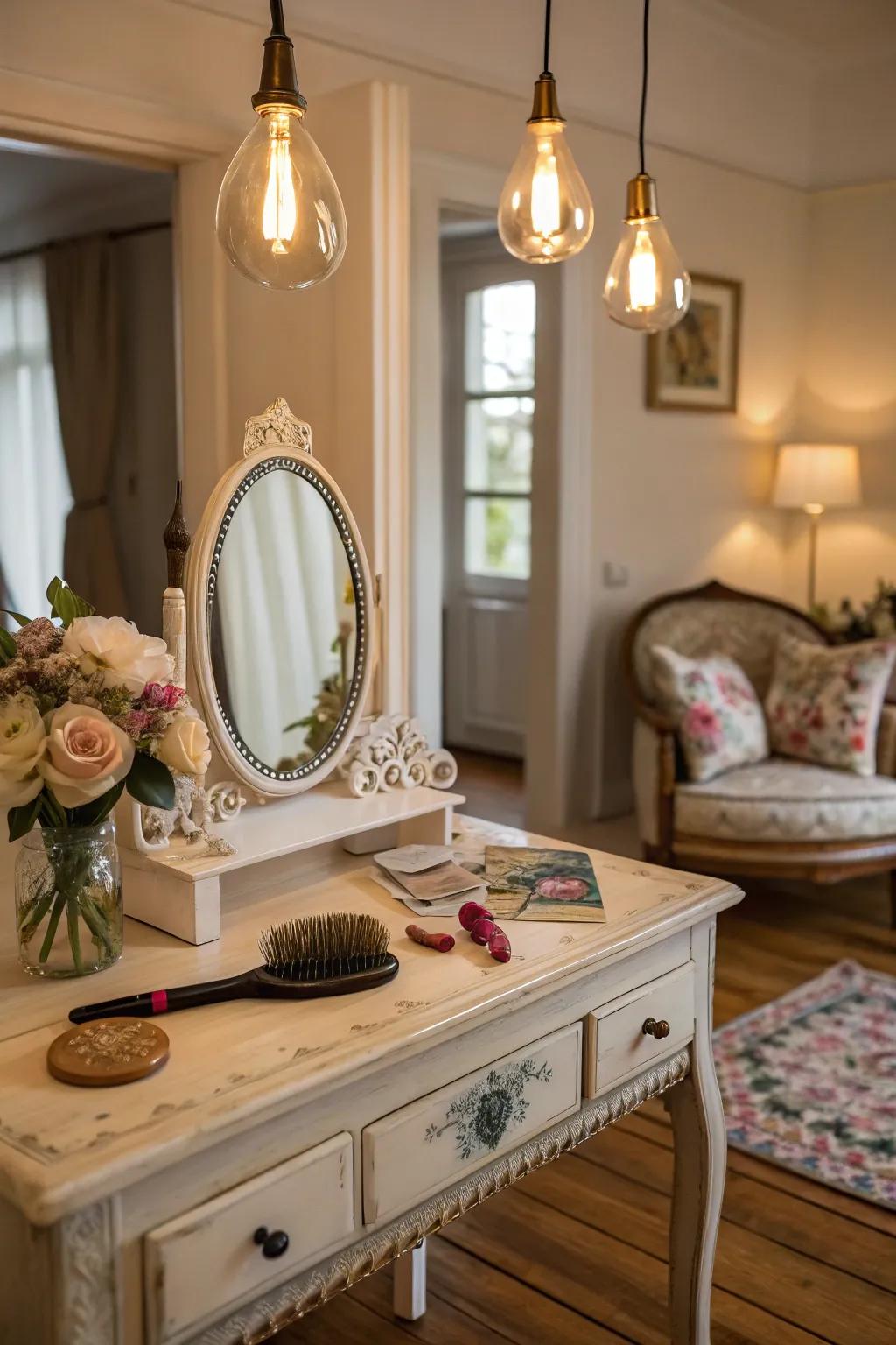 A harmonious blend of vintage charm and modern elegance.