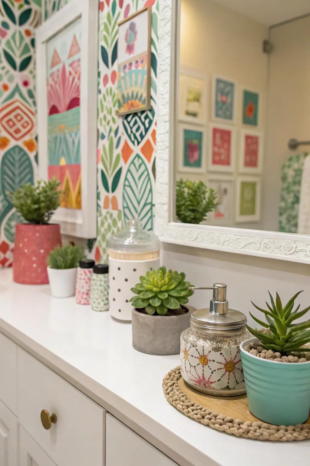 Personal touches transform your vanity into a unique space.