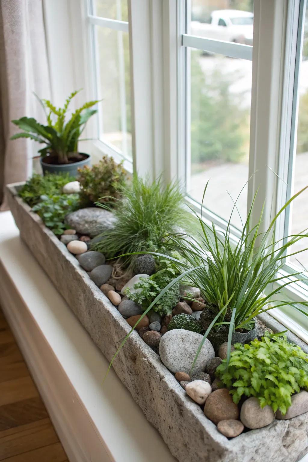 Long containers create a smooth, classy style in any space.