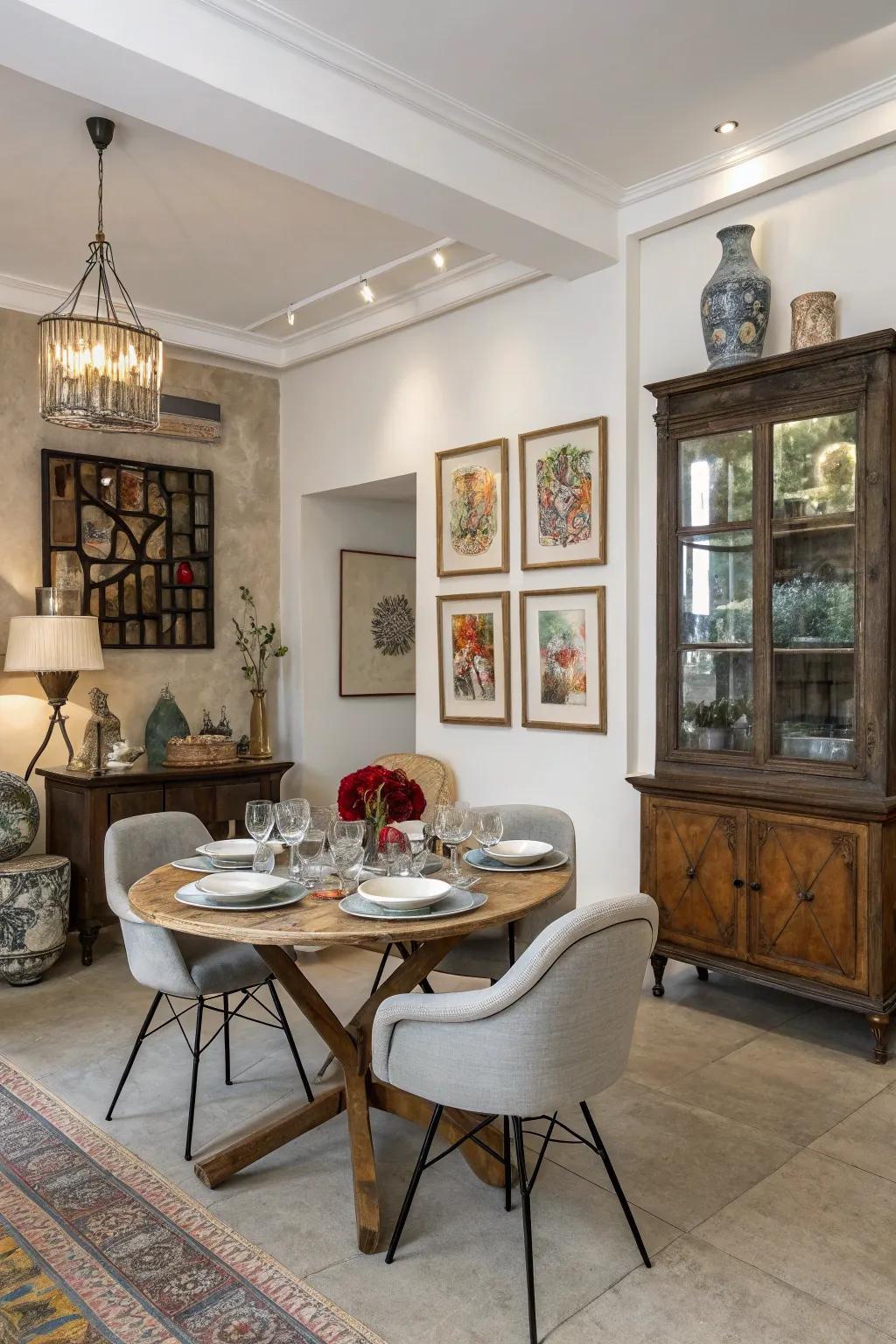 Create interest with an eclectic mix of styles.