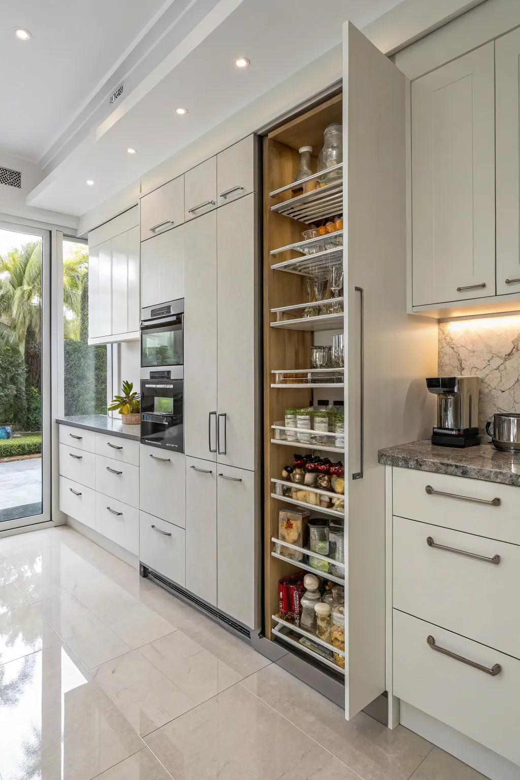 Smart storage: Using vertical space to keep your kitchen organized.