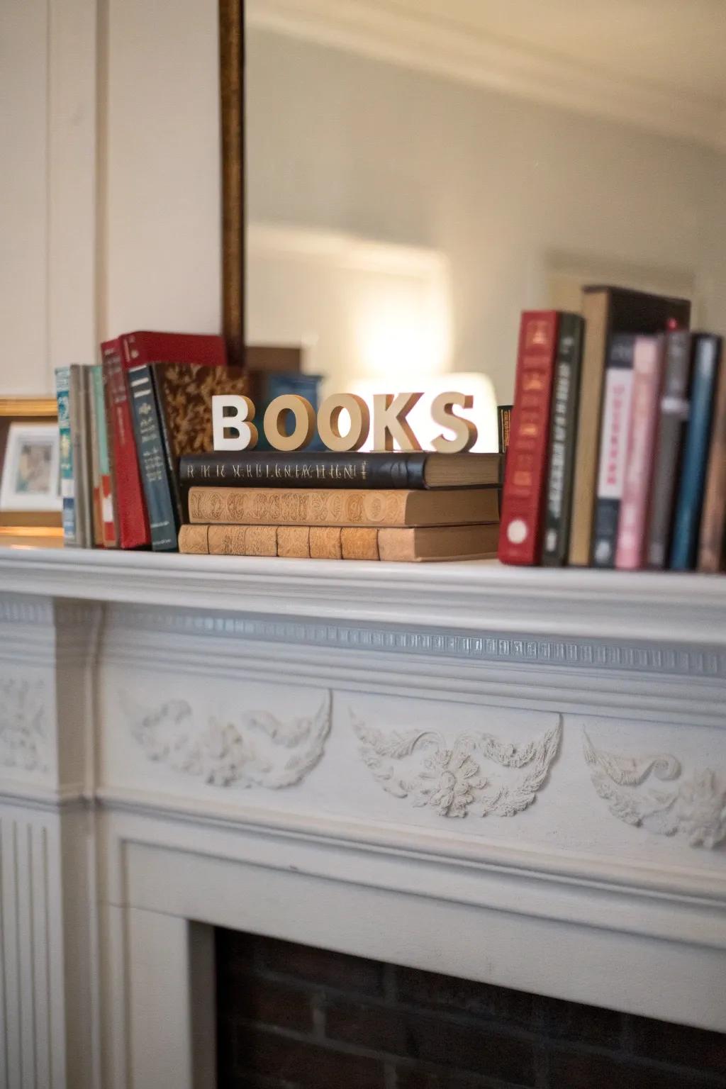 Volume titles arranged to tell a story.