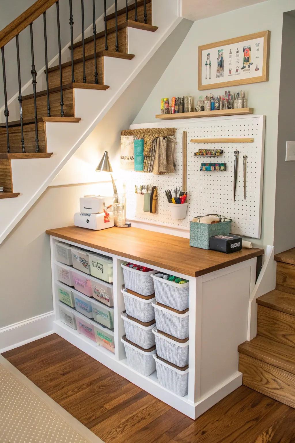 Unleash your creativity with a crafting nook.