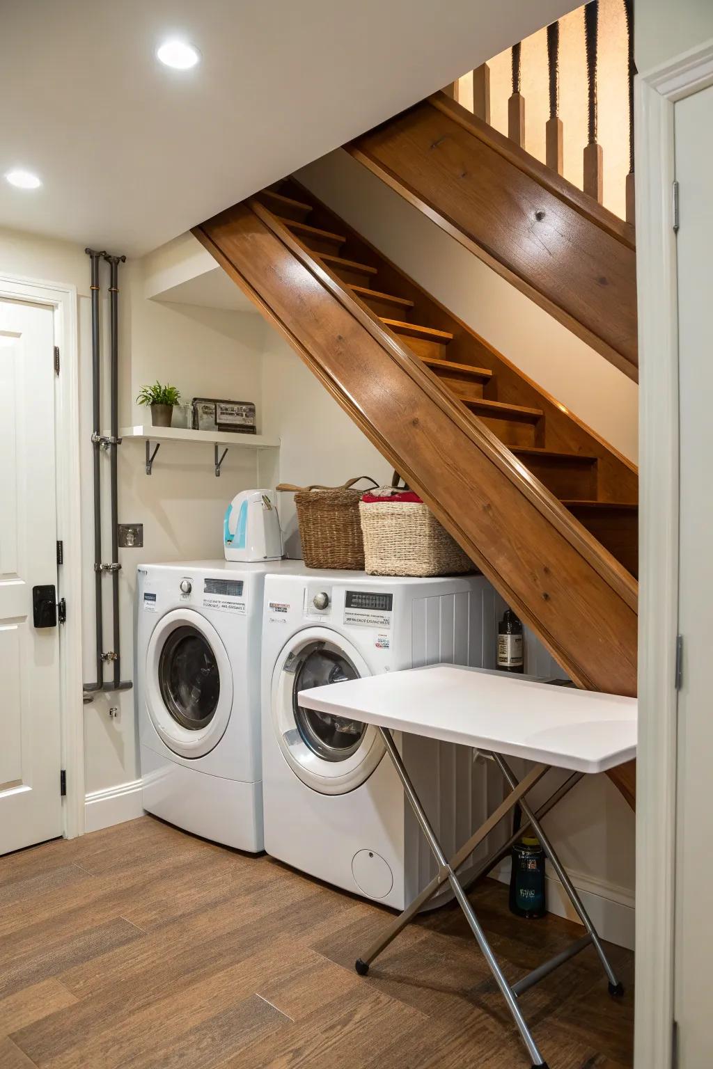 Streamline laundry day with a tucked-away laundry area.