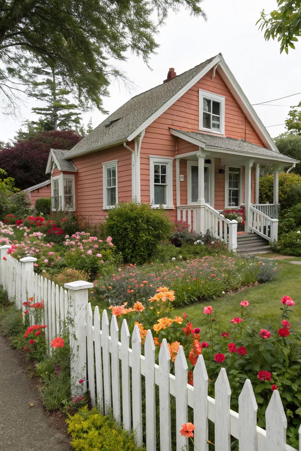 Blush and pure for a vibrant, playful exterior.