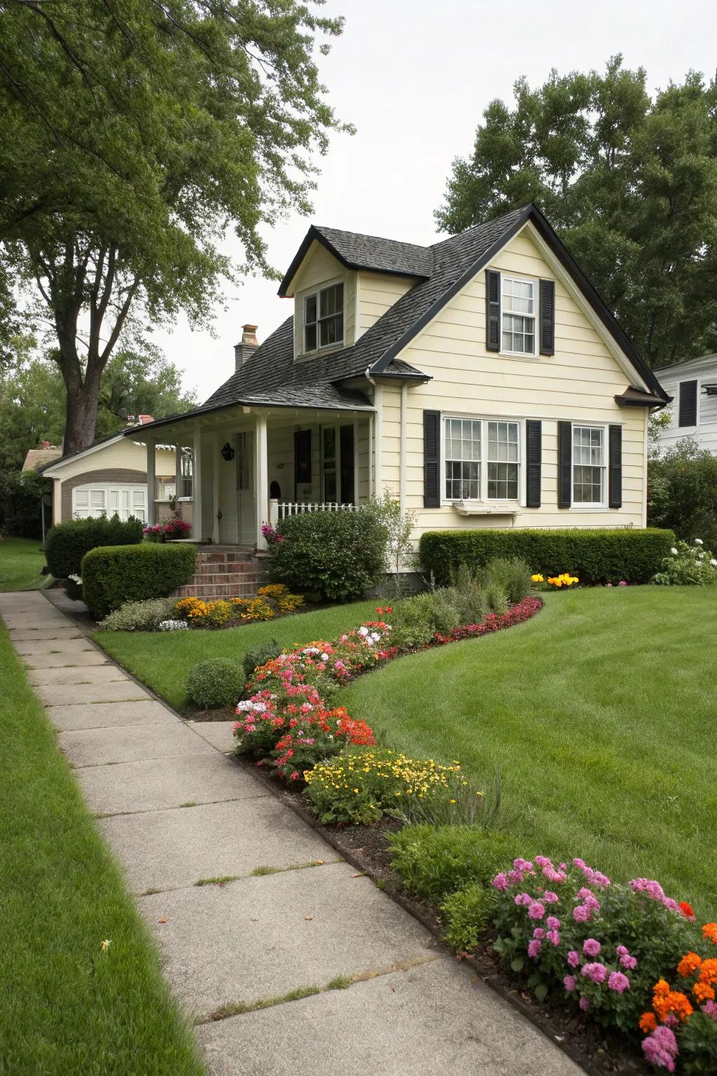 Cream with dark accents for a sophisticated, timeless aesthetic.