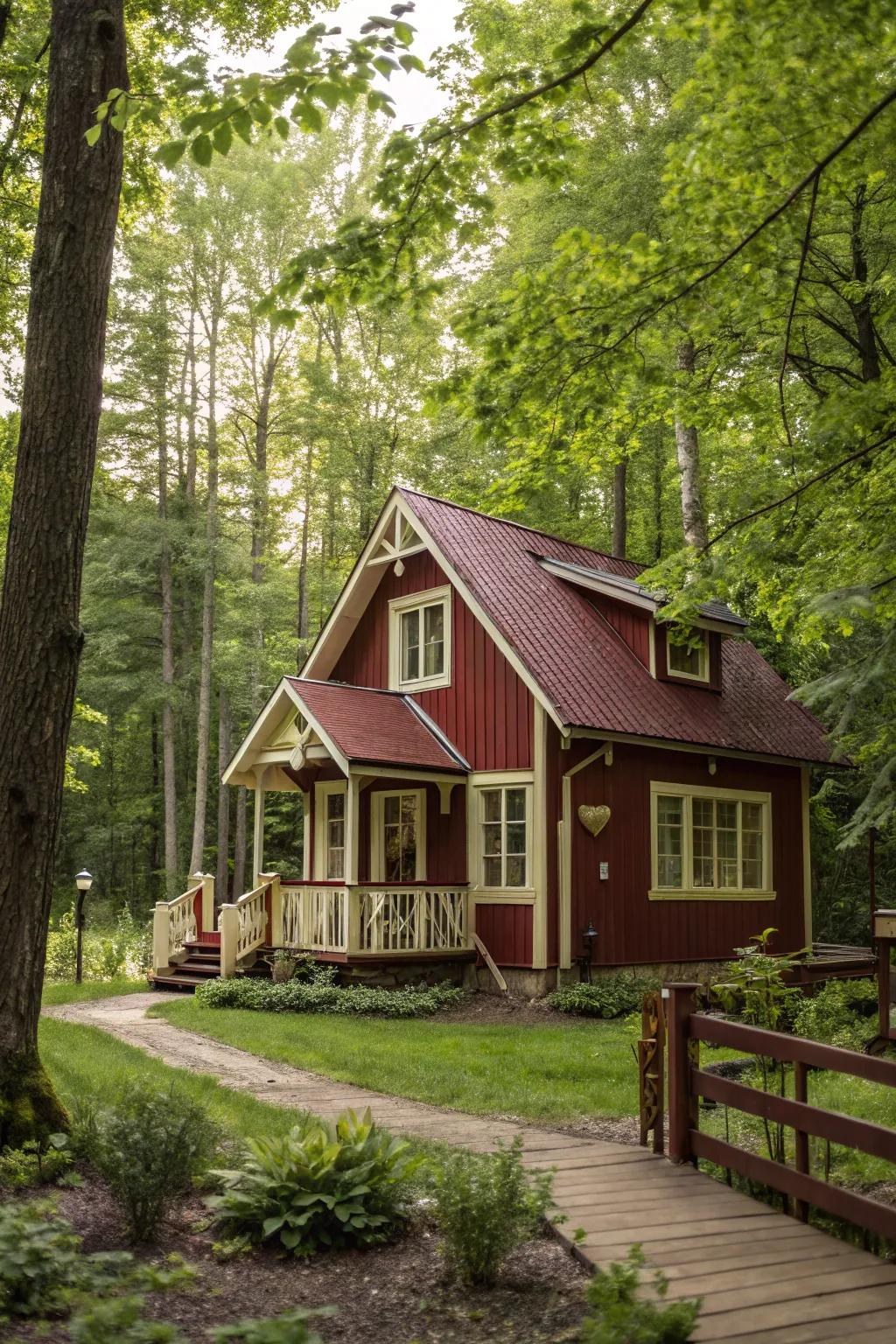 Wine and cream for a warm and inviting rustic feel.