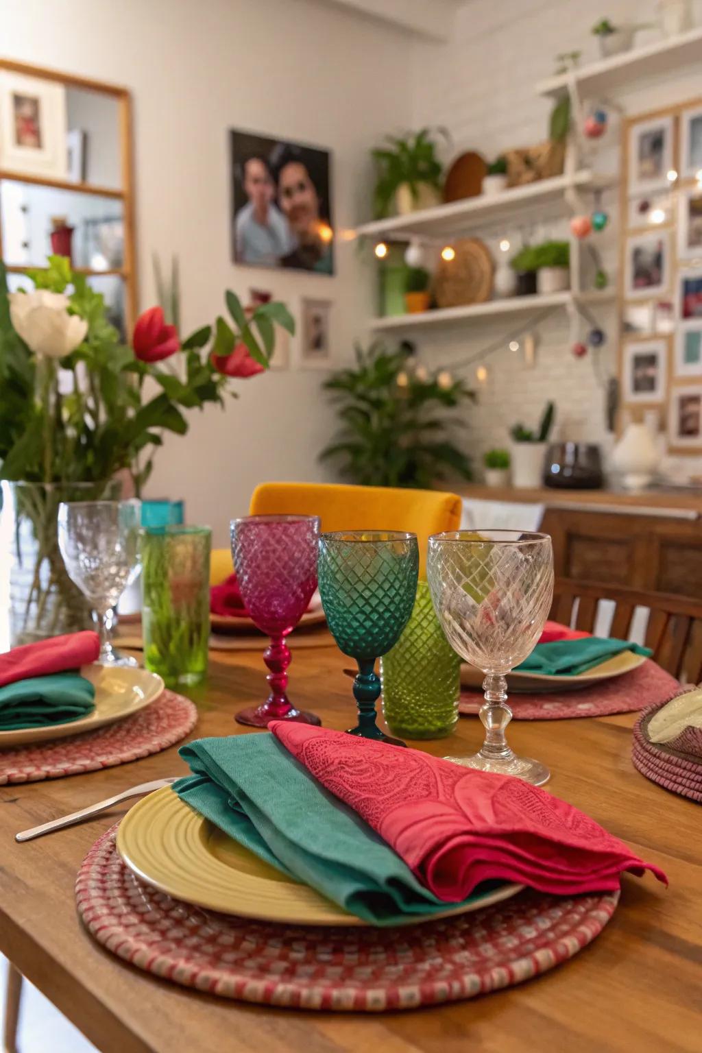 Brighten your table's appeal with lively highlights.