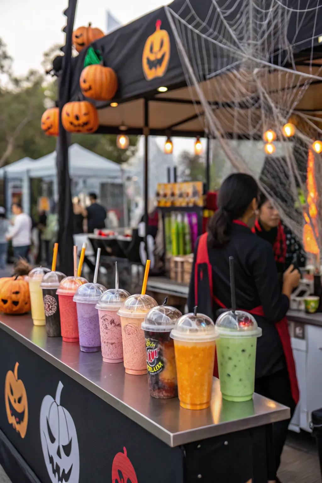 Serve magical drinks at the witch's brew bar.