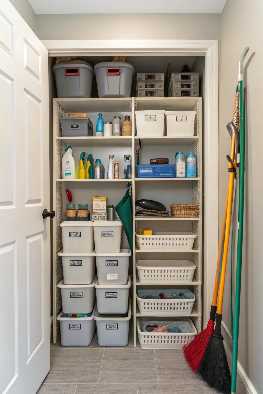 A tidy closet is both functional and visually appealing.