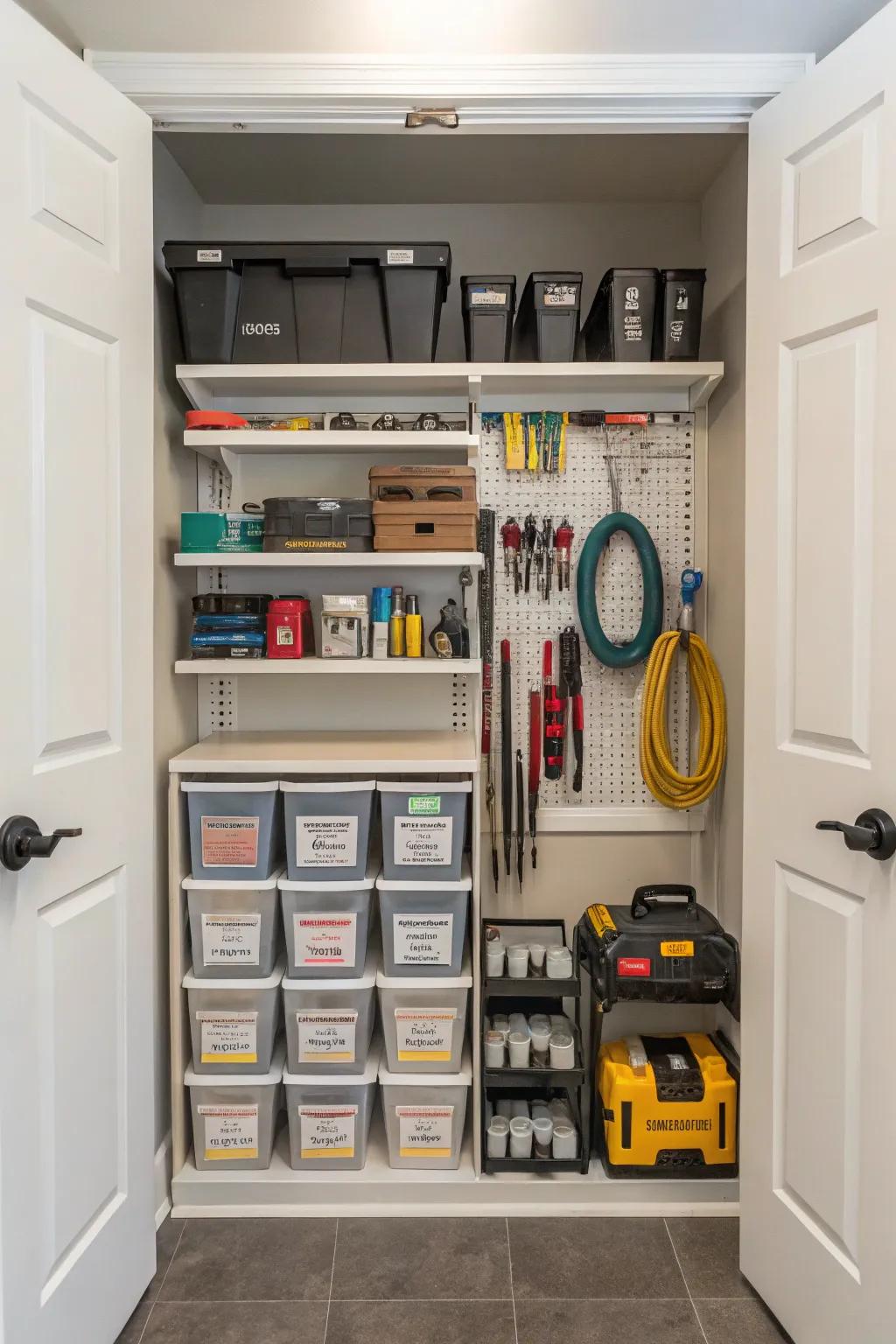 Photographic inventory helps maintain organization over time.