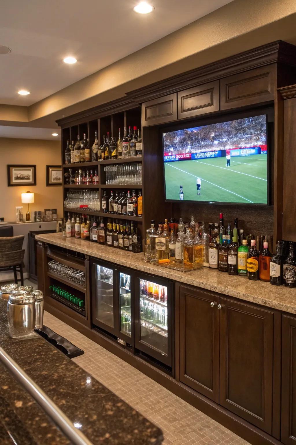 A well-equipped bar is vital for any exceptional sports bar setting.