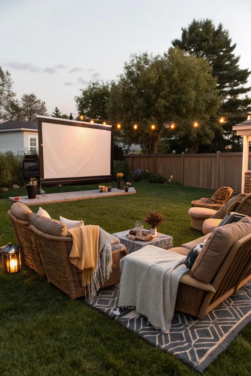 Backyard cinema for memorable movie nights