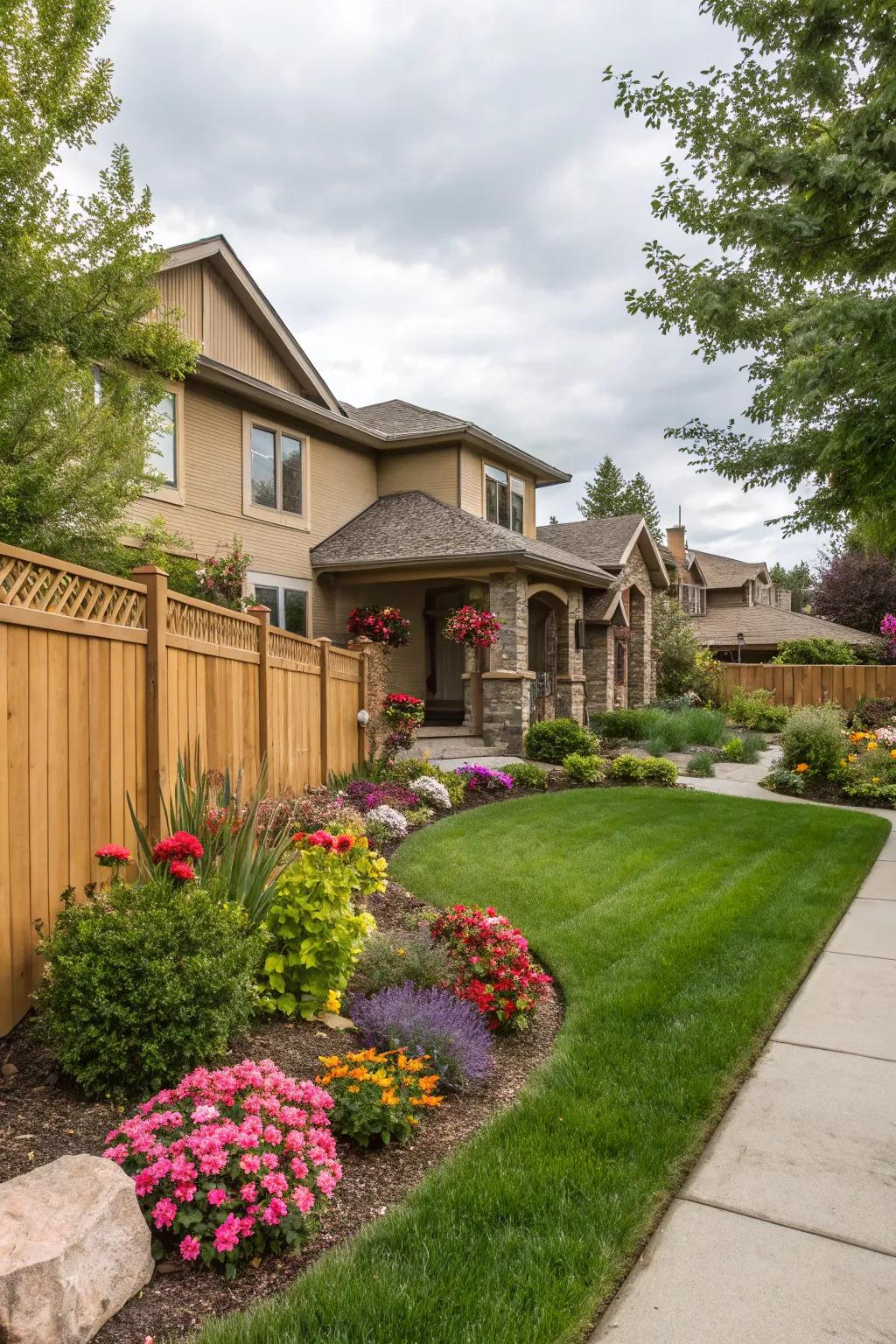 A well-considered color scheme accentuates the inherent charm of your landscape.