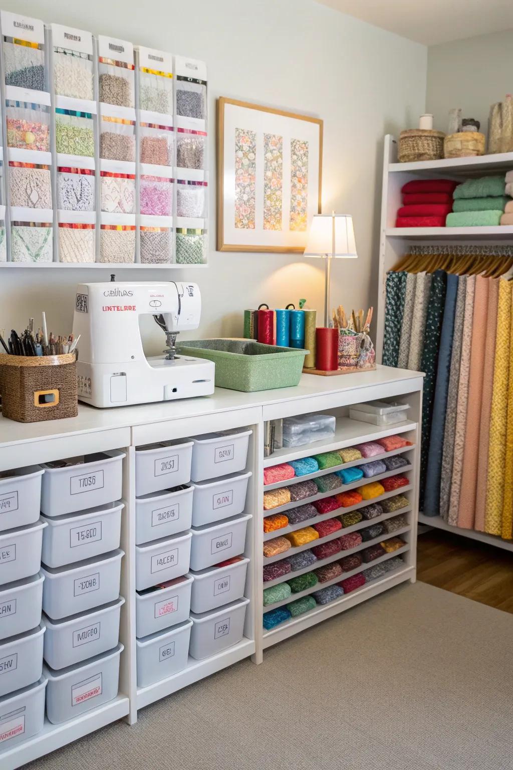 Labels enable quick access and minimize clutter.