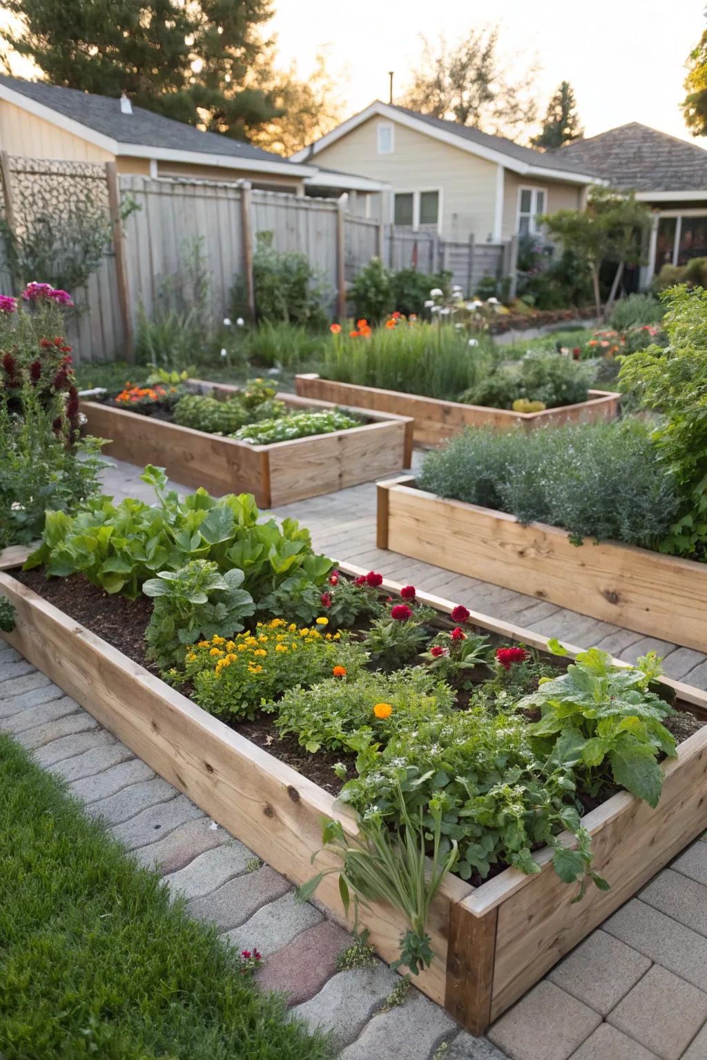 Combine beauty with functionality using edible plants.
