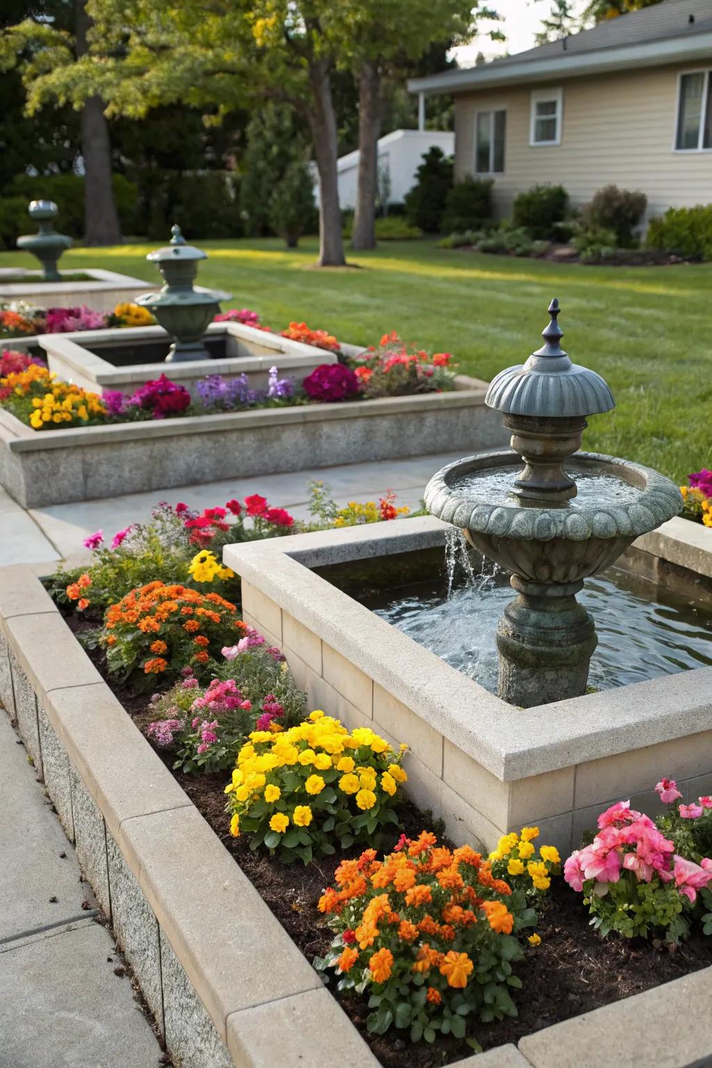 Water features add tranquility to your garden.