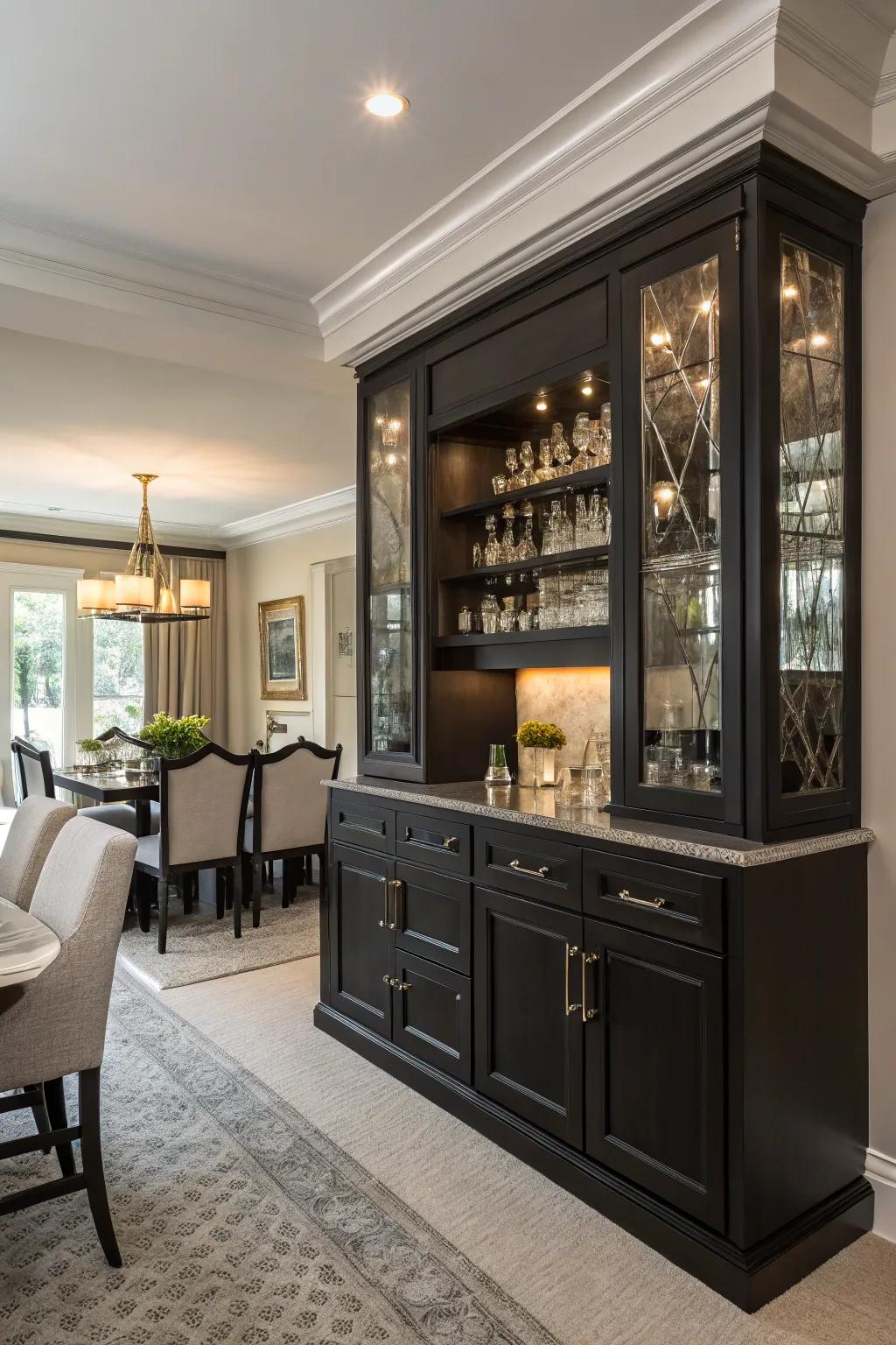 A black bar adds a stylish touch.