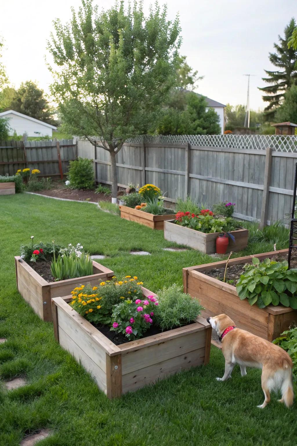Elevate your garden with raised beds for beauty and protection.