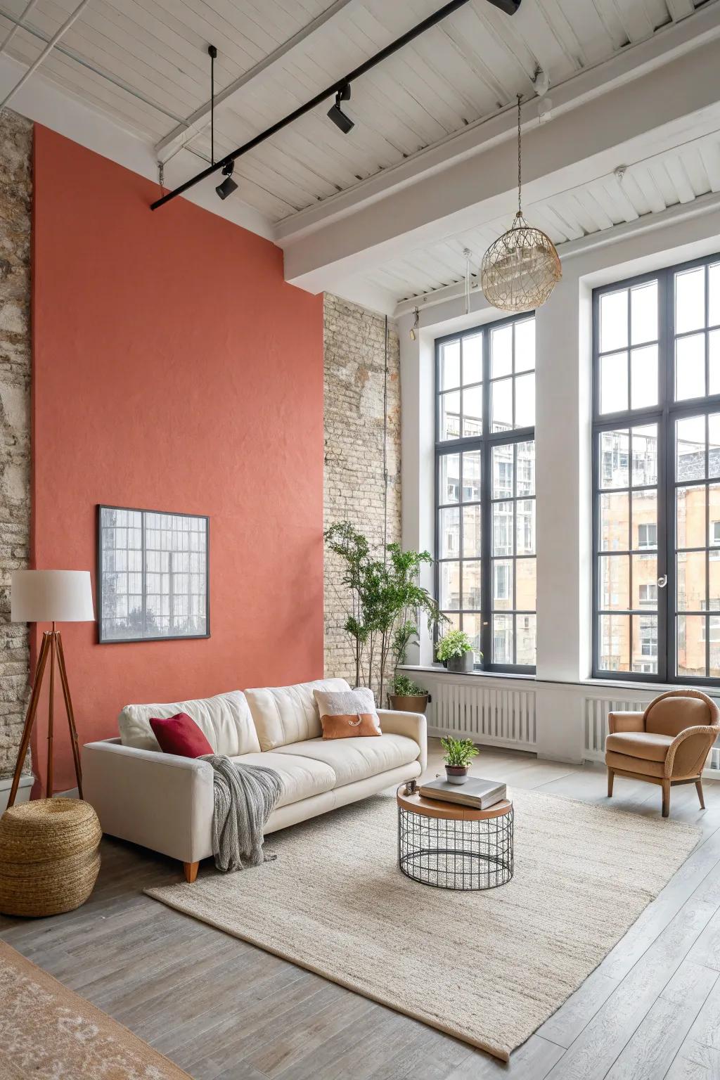 Bold and subtle tones balance each other harmoniously.