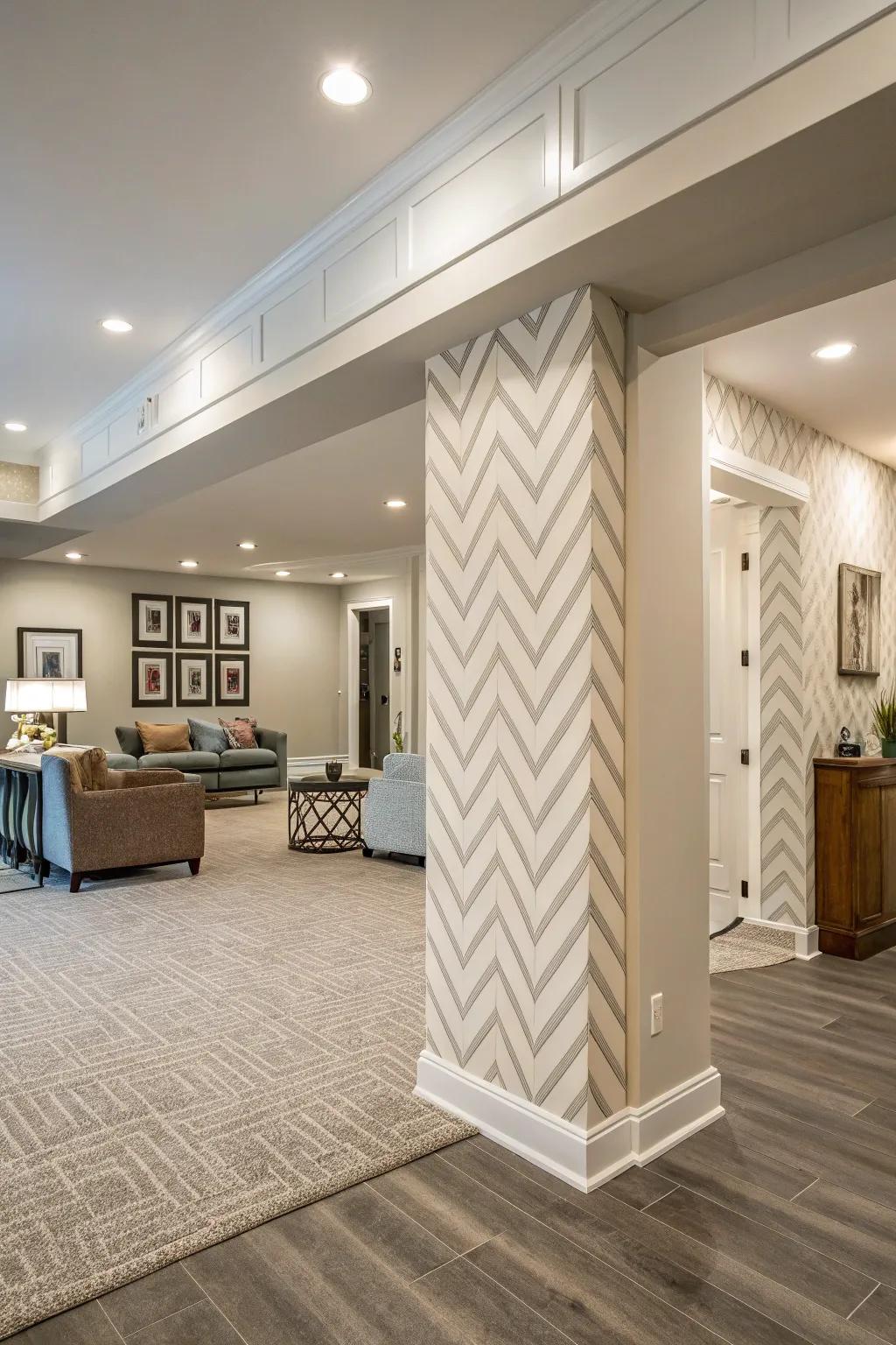 Geometric patterns draw the eye and create flow.