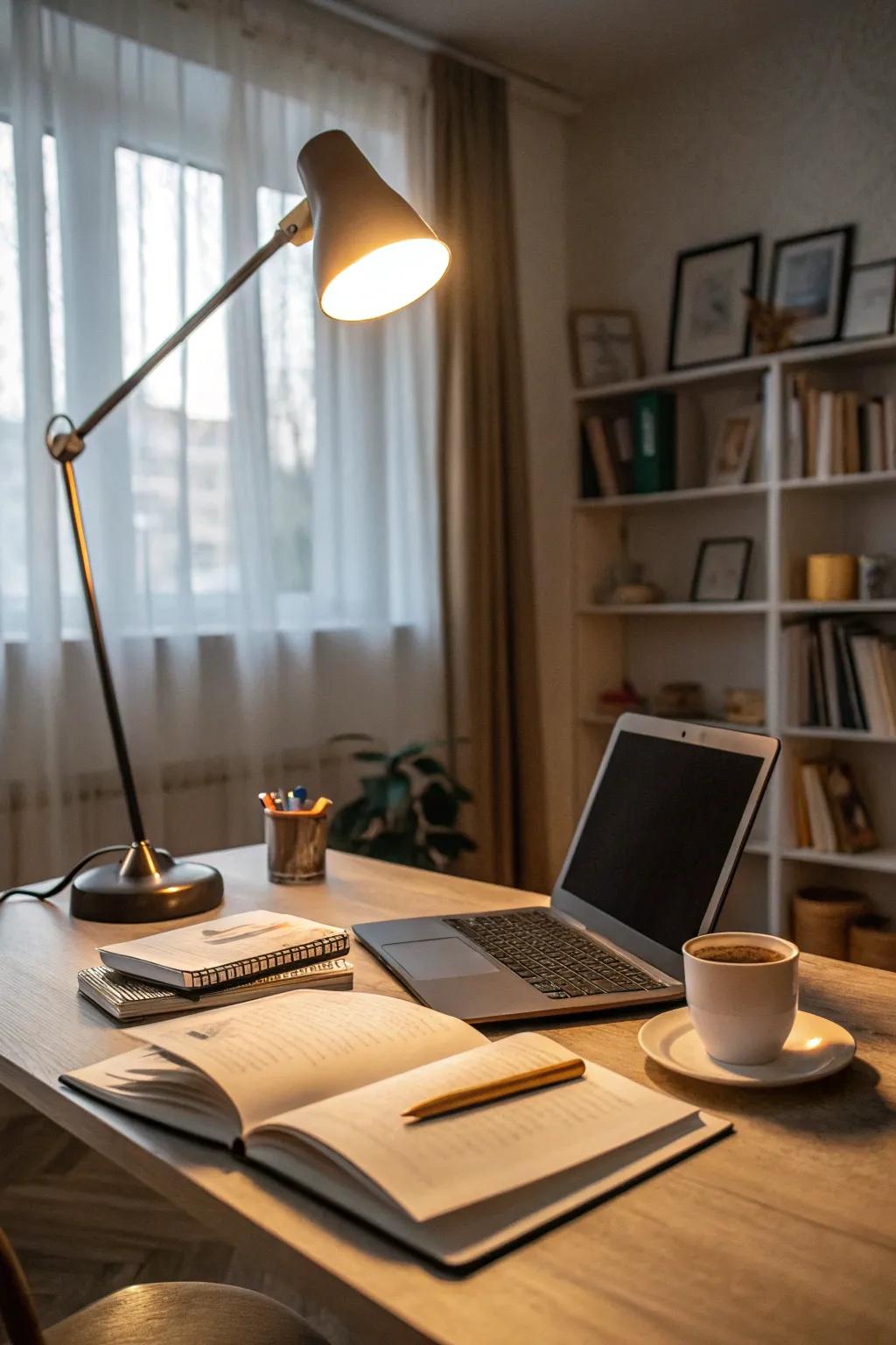 Lighting establishes the mood for productivity and relaxation.