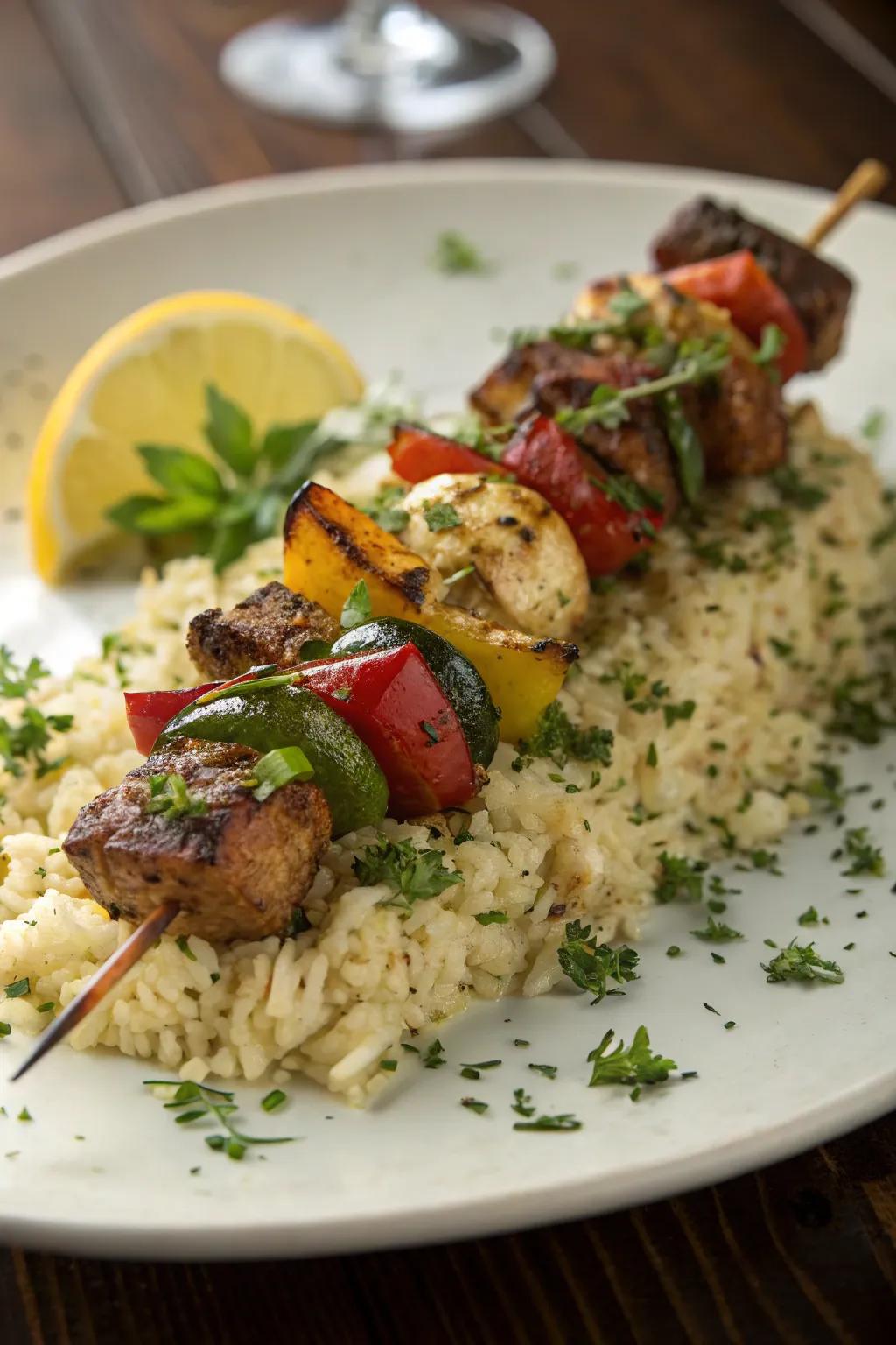 A beautifully arranged meal transforms your grilling into a sophisticated dining experience.