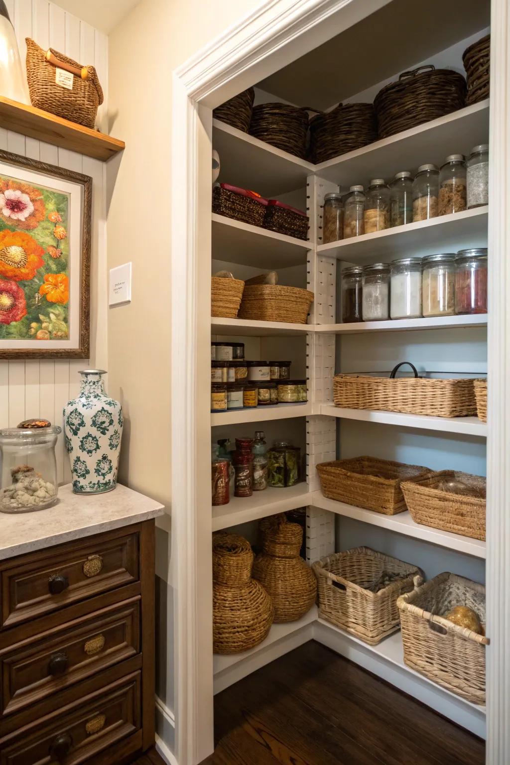 Incorporate art to personalize your pantry.