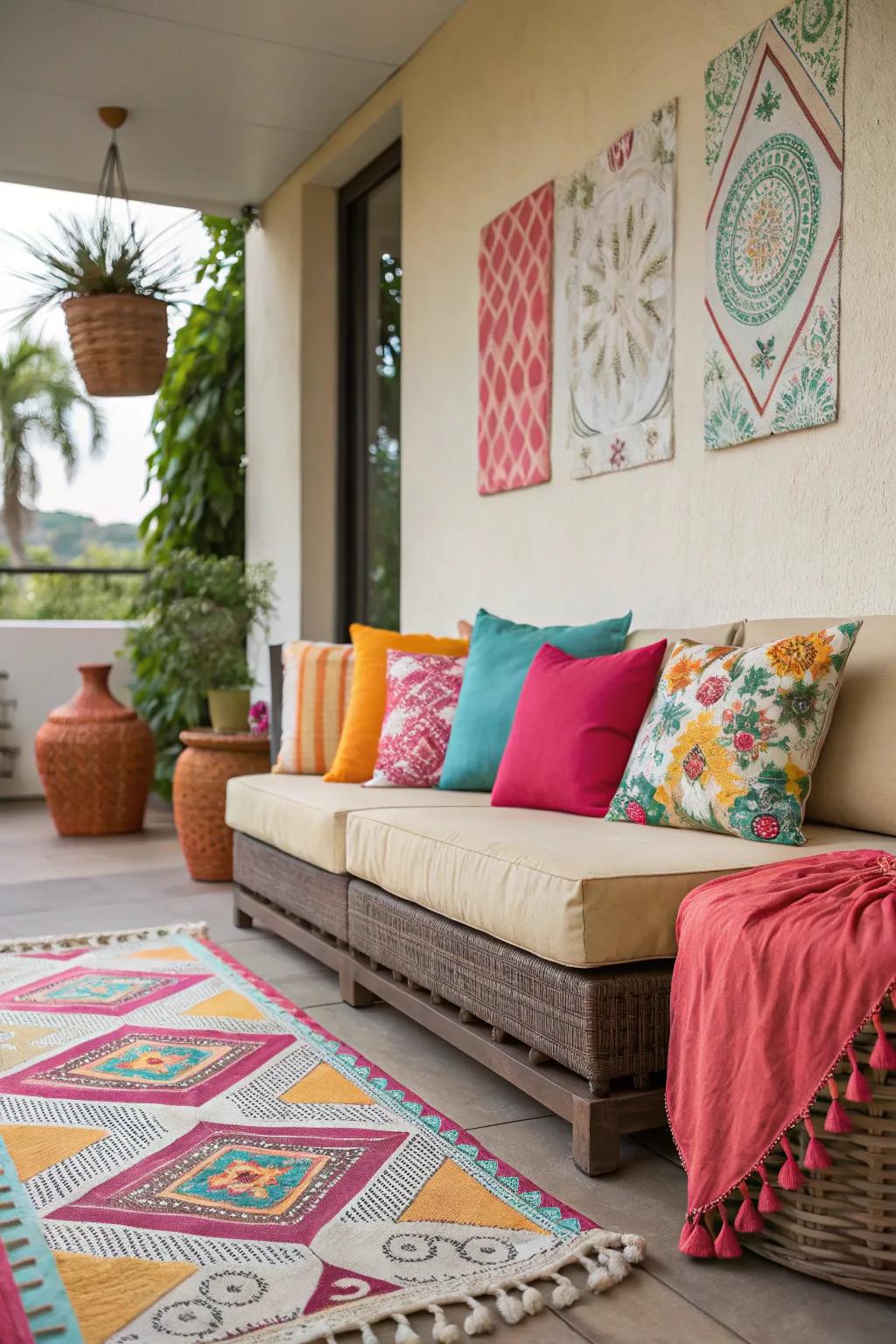 Add personal touches with decorative elements to make your patio feel more inviting.