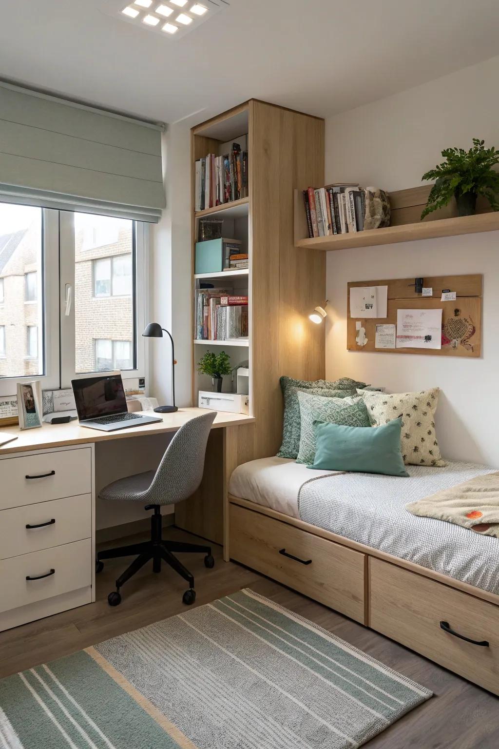 Multi-use spaces optimize comfort and function.