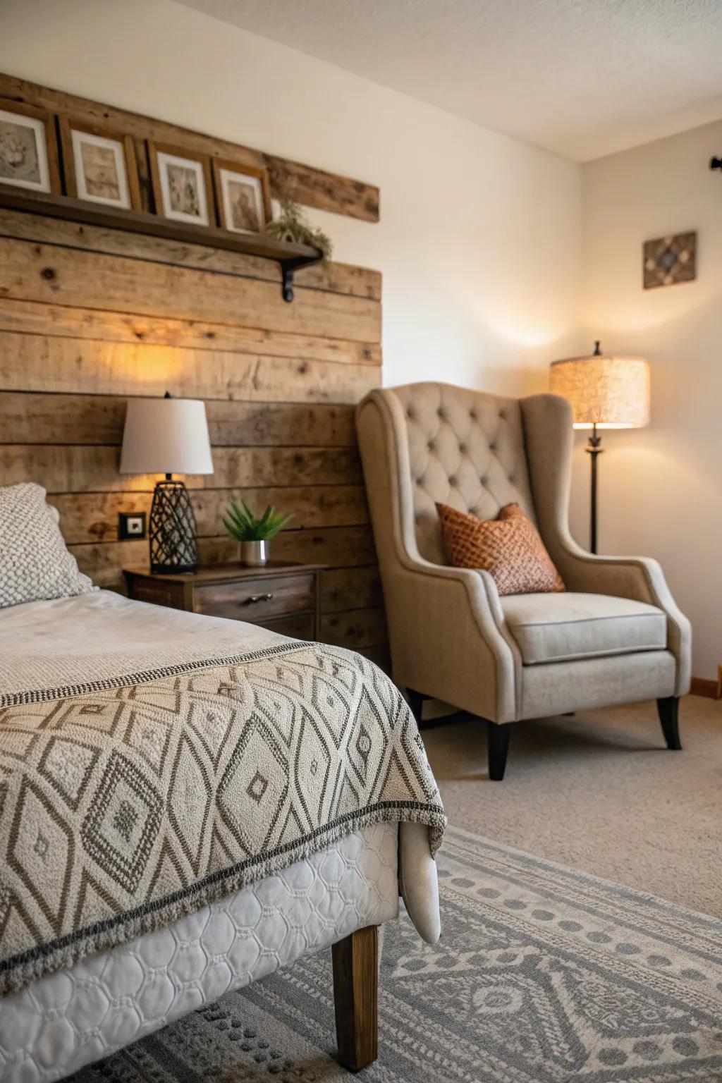 Unique furniture pieces add character and intrigue.