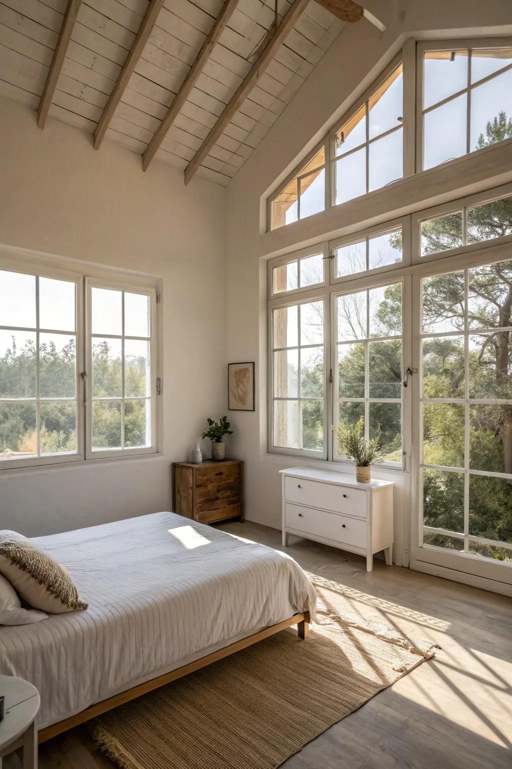 An open layout encourages a sense of spaciousness and serenity.