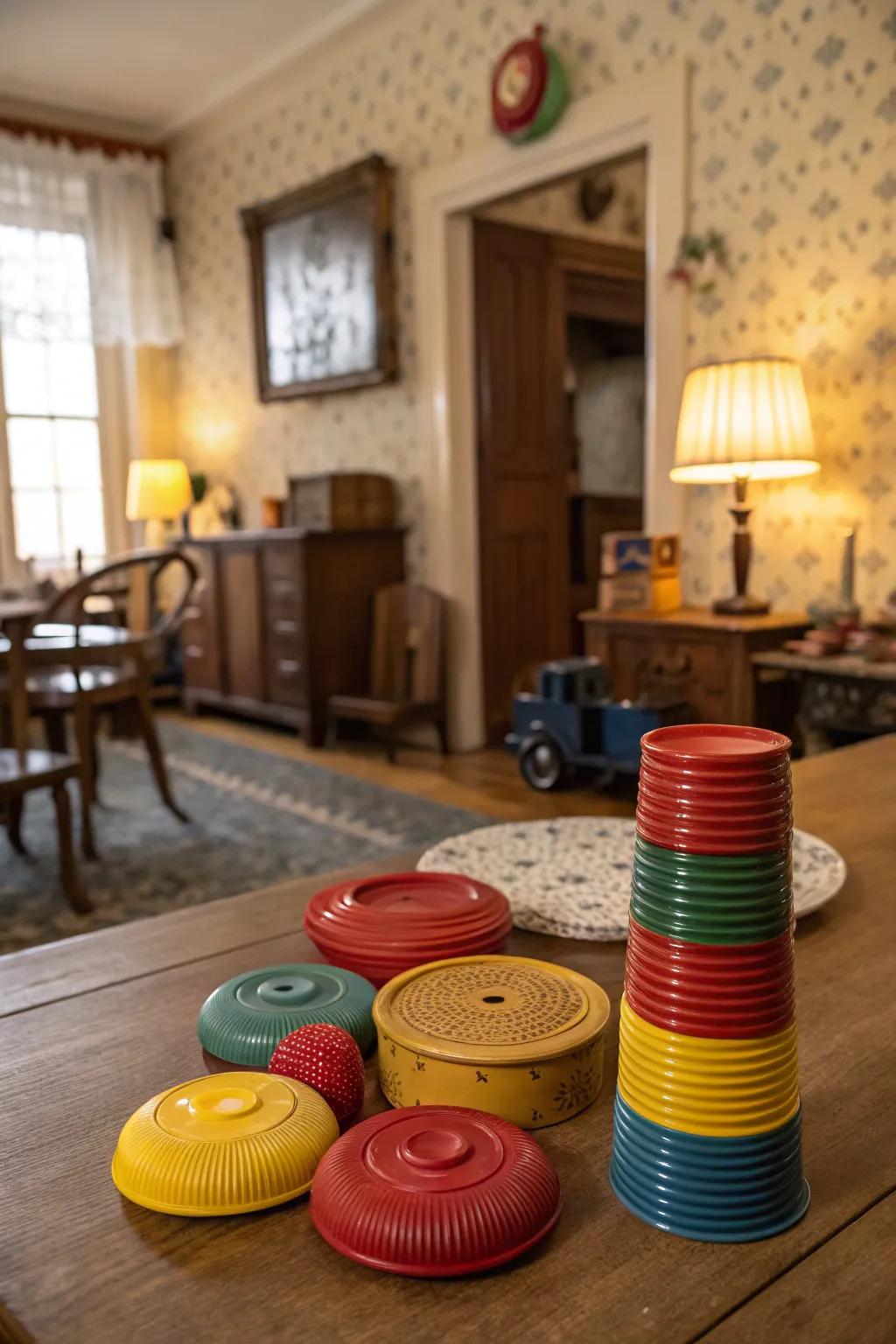 Put a playful spin by adding playthings from the 1940s.